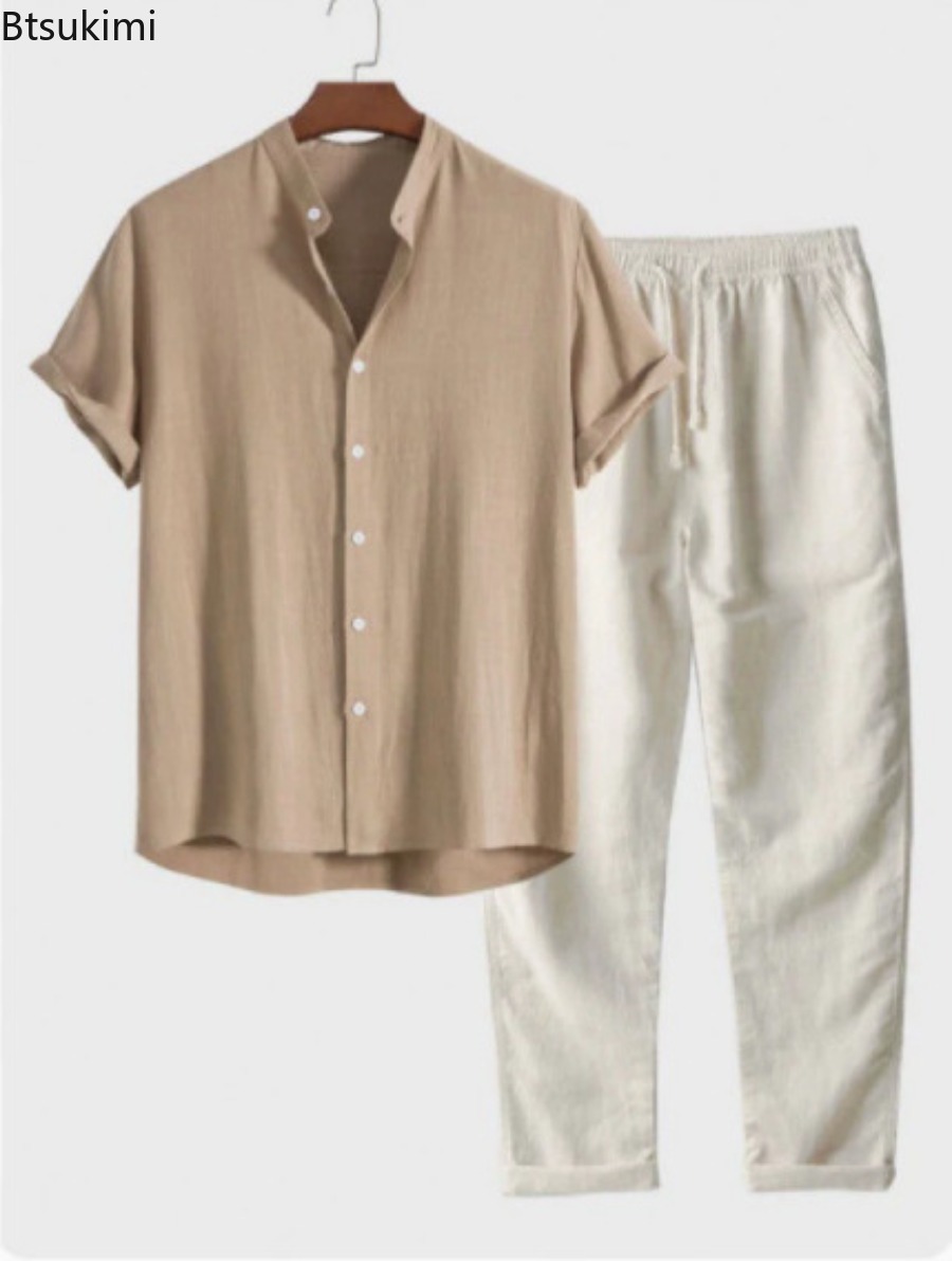 Linen Shirt Breathable - Conjunto Masculino de Moda 2026: Camisa