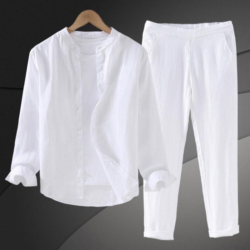 Linen Shirt Breathable - Camisa Masculina de Manga Longa em