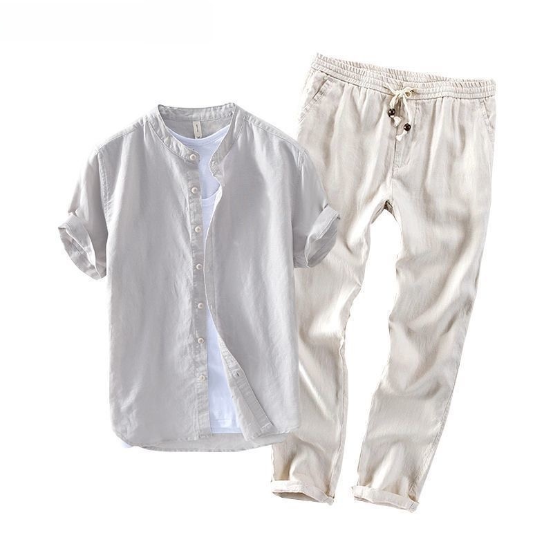Conjunto de Camisa Casual de L - Linen Shirt Breathable avaliação e preço