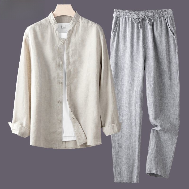 Camisa branca de manga comprid - Linen Shirt Breathable avaliação e preço