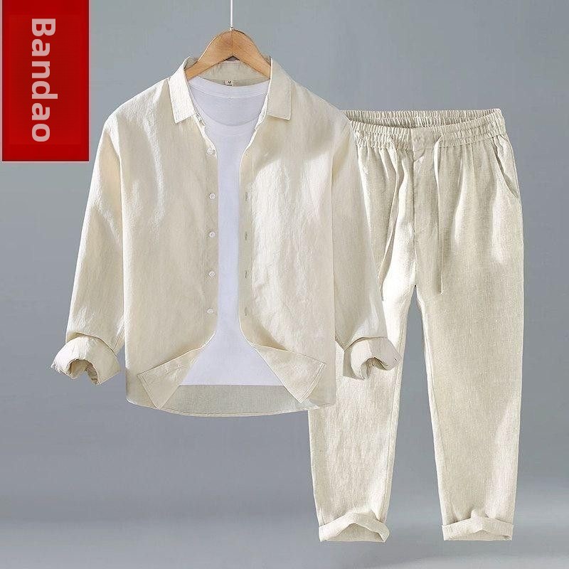 Conjunto de Camisa de Linho So - Linen Shirt Breathable avaliação e preço